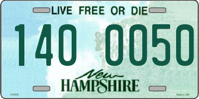 NH license plate 1400050