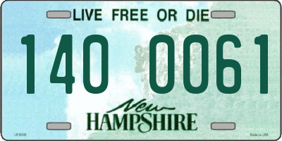 NH license plate 1400061