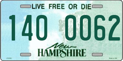 NH license plate 1400062