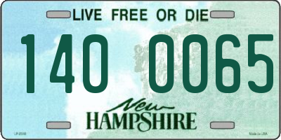 NH license plate 1400065