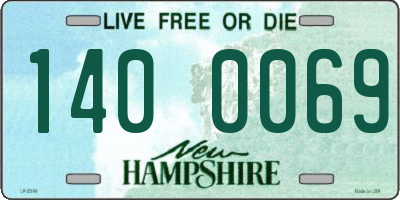 NH license plate 1400069