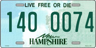 NH license plate 1400074