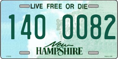 NH license plate 1400082