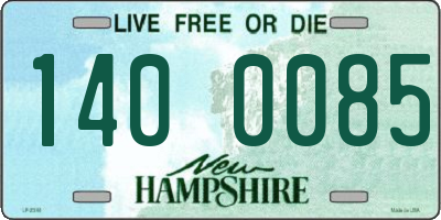 NH license plate 1400085