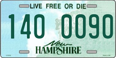 NH license plate 1400090