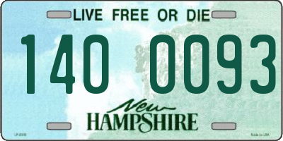 NH license plate 1400093