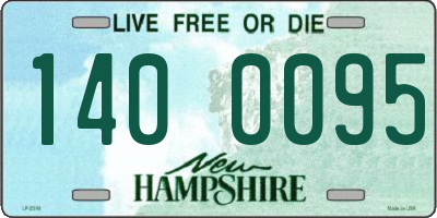 NH license plate 1400095