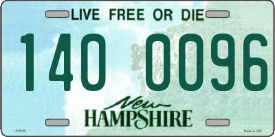 NH license plate 1400096