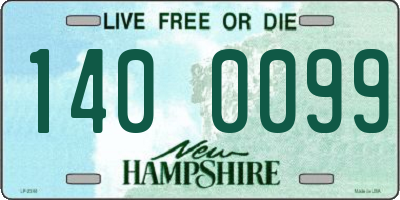 NH license plate 1400099