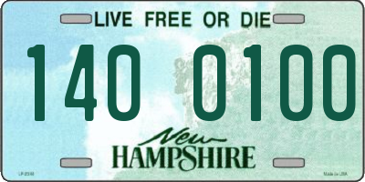 NH license plate 1400100