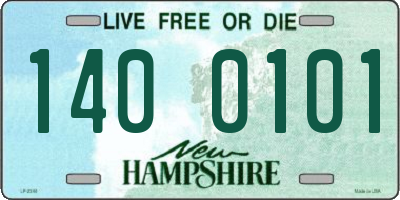 NH license plate 1400101