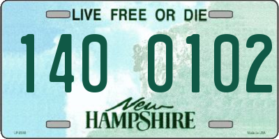 NH license plate 1400102