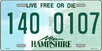 NH license plate 1400107