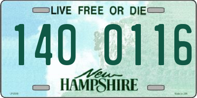 NH license plate 1400116