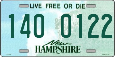 NH license plate 1400122
