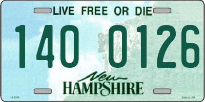 NH license plate 1400126