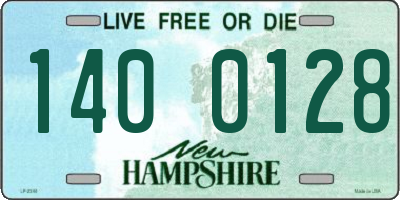 NH license plate 1400128