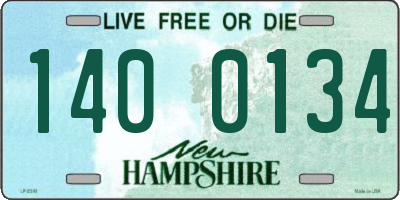 NH license plate 1400134