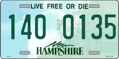 NH license plate 1400135