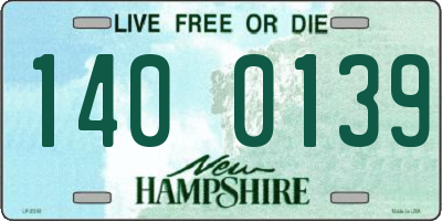 NH license plate 1400139