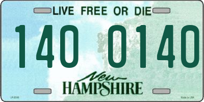 NH license plate 1400140