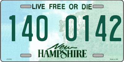 NH license plate 1400142
