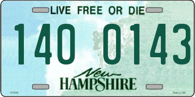 NH license plate 1400143