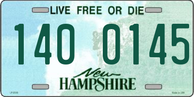 NH license plate 1400145