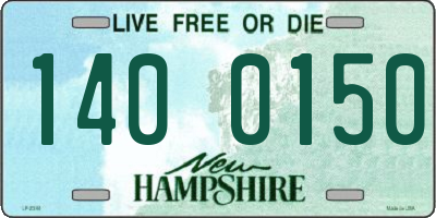 NH license plate 1400150