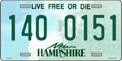 NH license plate 1400151