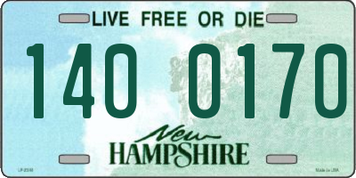 NH license plate 1400170
