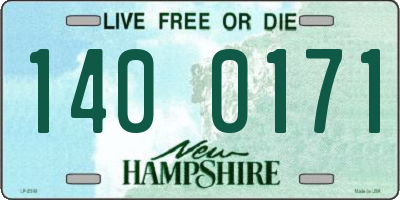 NH license plate 1400171