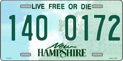 NH license plate 1400172
