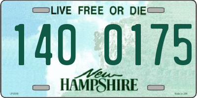 NH license plate 1400175