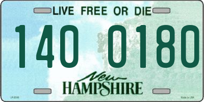 NH license plate 1400180