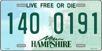 NH license plate 1400191