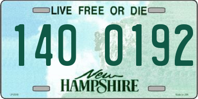 NH license plate 1400192