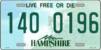 NH license plate 1400196