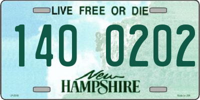NH license plate 1400202