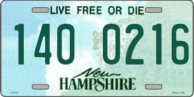NH license plate 1400216