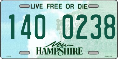NH license plate 1400238