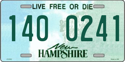 NH license plate 1400241