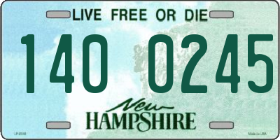 NH license plate 1400245