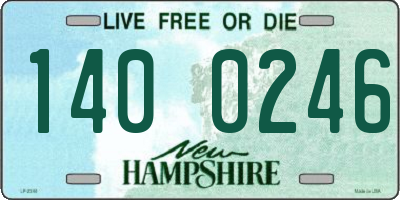 NH license plate 1400246