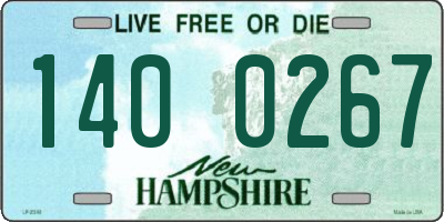 NH license plate 1400267