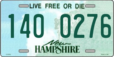 NH license plate 1400276