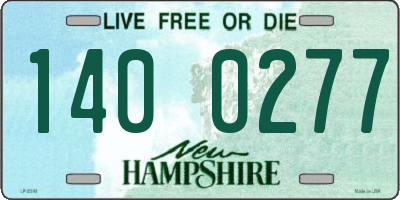 NH license plate 1400277