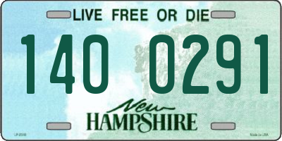 NH license plate 1400291