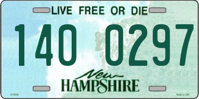 NH license plate 1400297