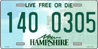 NH license plate 1400305